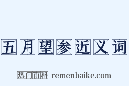 五月望参近义词是什么意思的图片